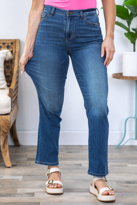 Judy Blue Work It Dark Wash Straight Leg Jeans