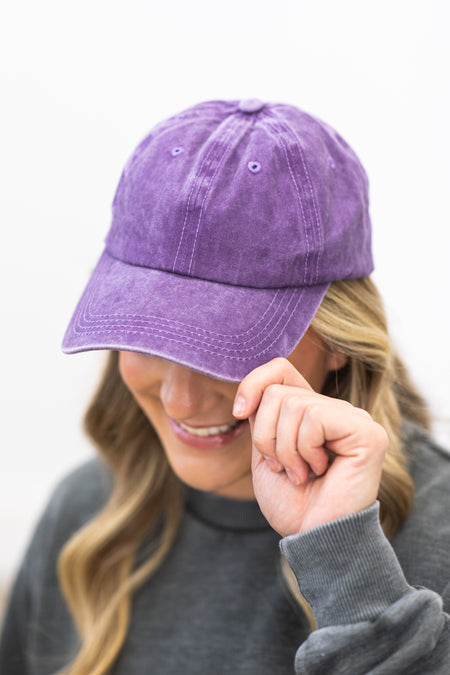 Purple Vintage Washed Baseball Hat