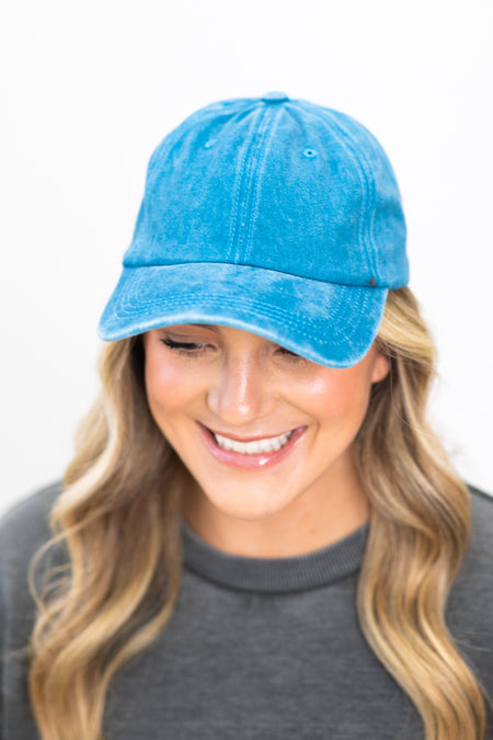 Slate Blue Vintage Washed Baseball Hat