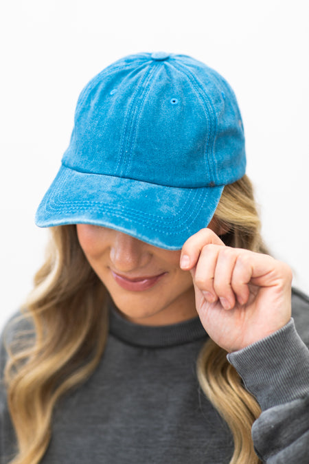 Slate Blue Vintage Washed Baseball Hat