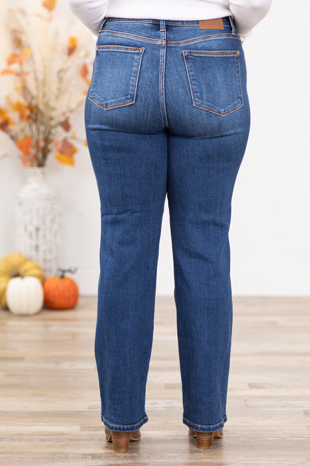 Judy Blue Hidden Button Fly Dad Fit Jeans