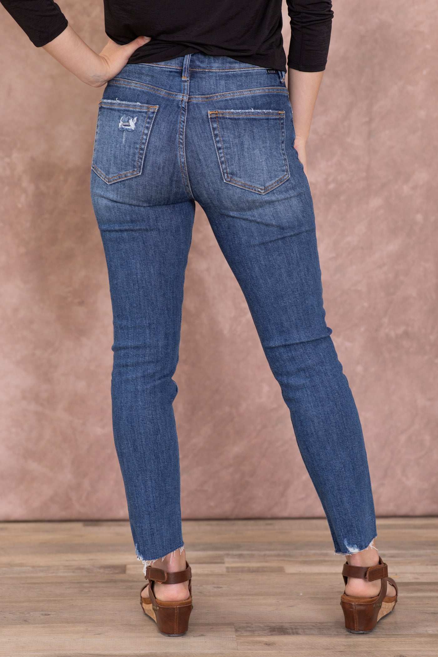 Risen High Rise Crop Relaxed Skinny Jean