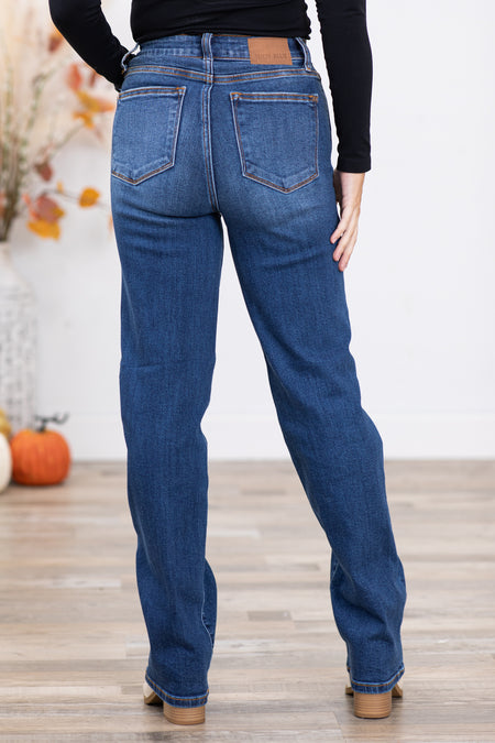 Judy Blue Hidden Button Fly Dad Fit Jeans