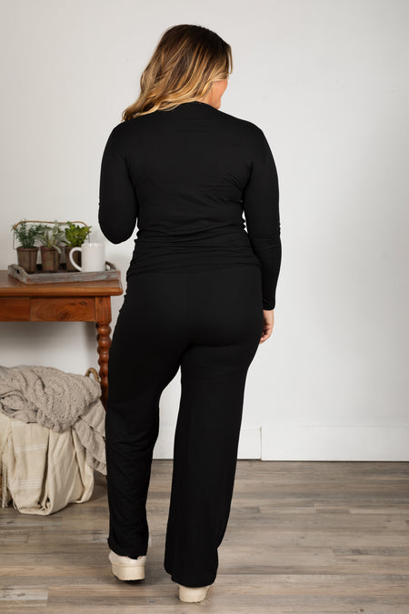 Black Buttery Soft Pajama Set