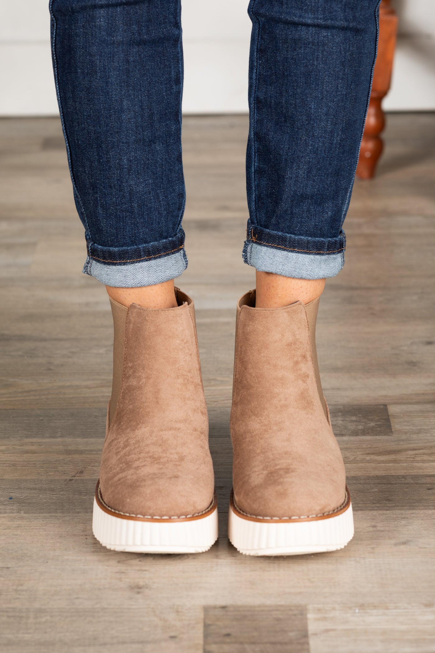 Suede Platform Bootie