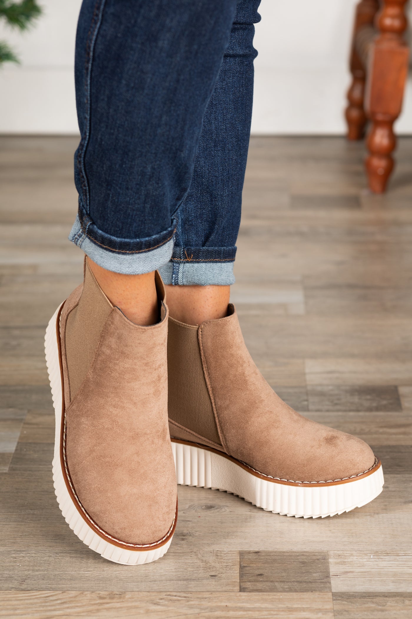 Suede Platform Bootie