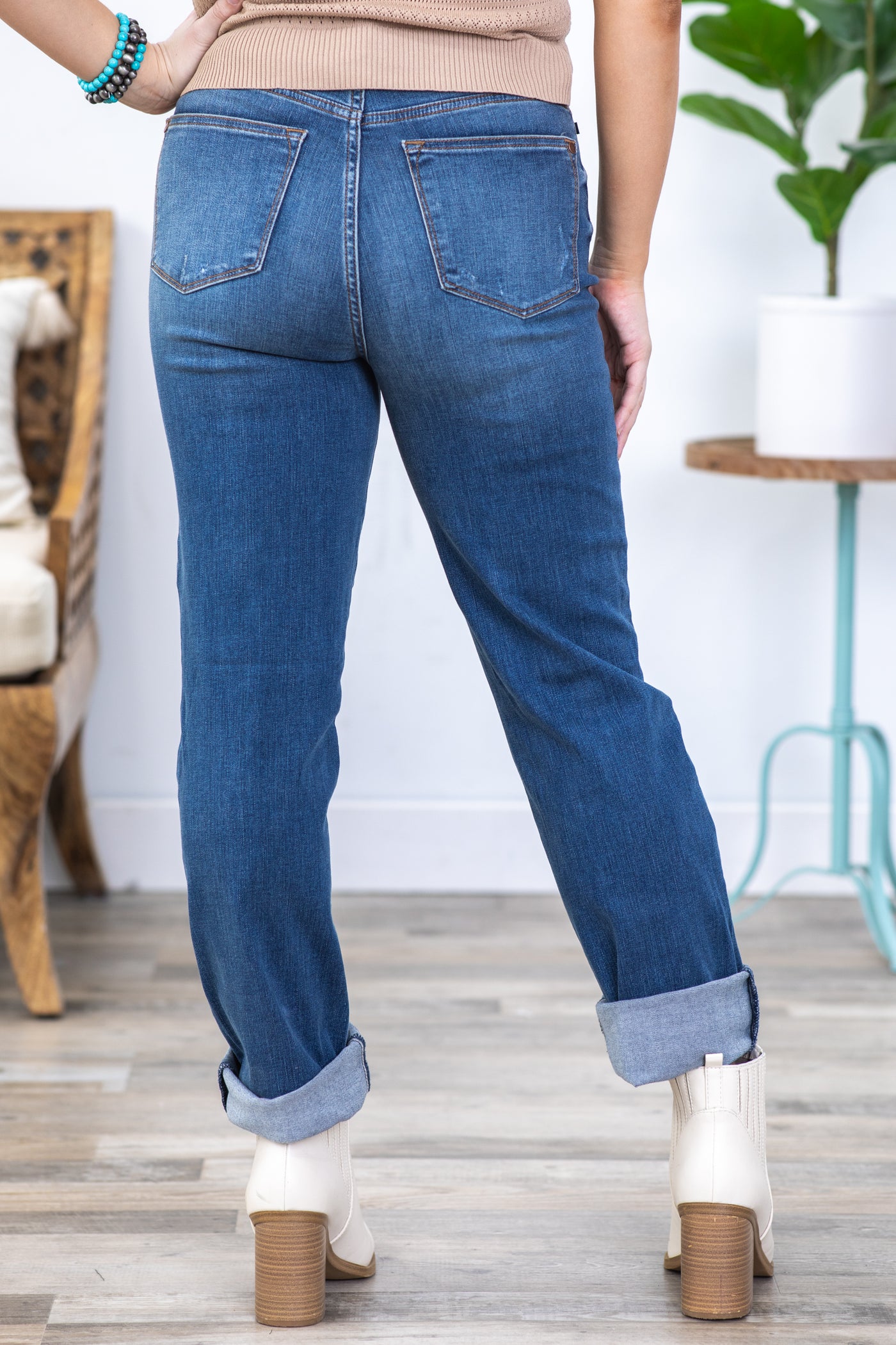 Judy Blue Work It Dark Wash Straight Leg Jeans