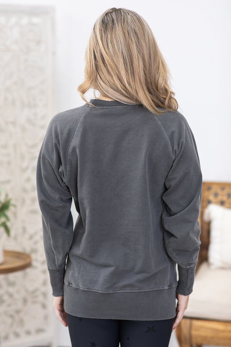 Charcoal Pigment Dyed Sweatshirt