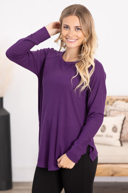 Baby Waffle Long Sleeve Knit Top