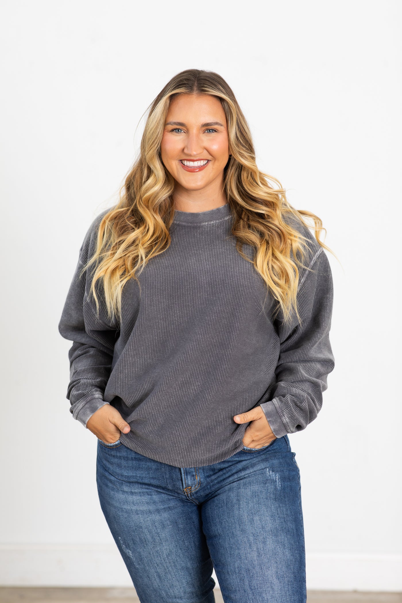 The Casual Comfort Corded Sweatshirt