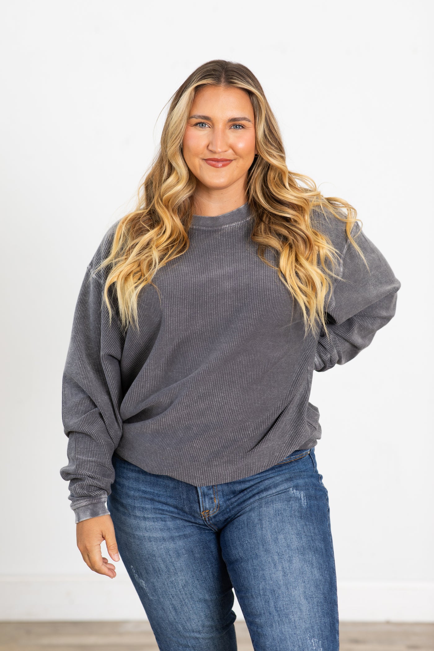 The Casual Comfort Corded Sweatshirt