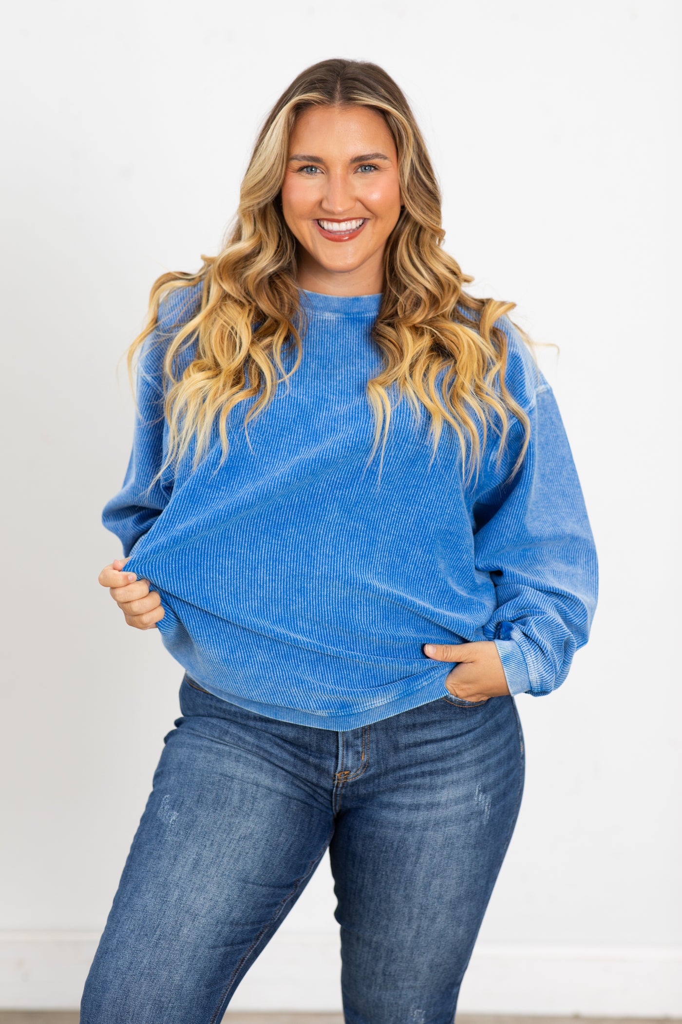 The Casual Comfort Corded Sweatshirt