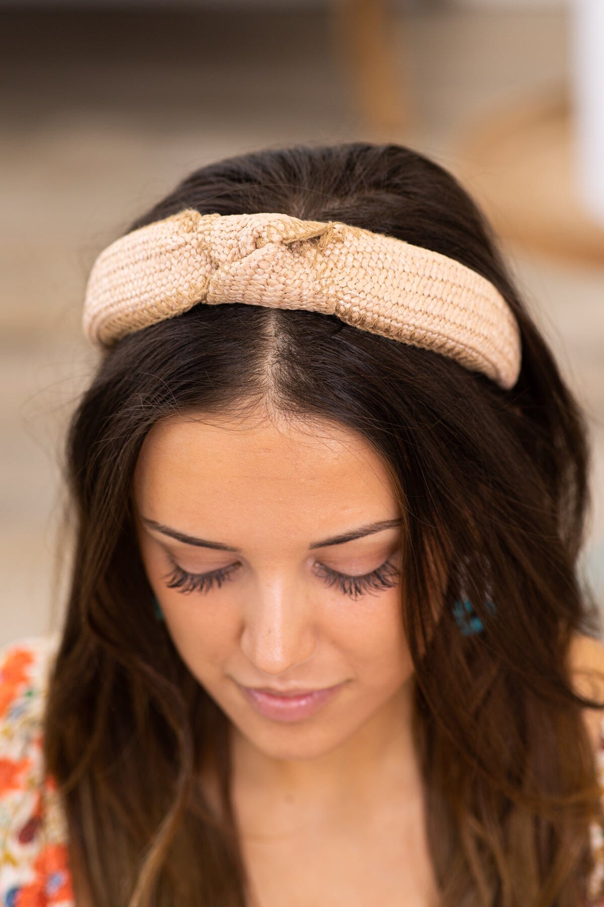 Tan Raffia Headband - Filly Flair