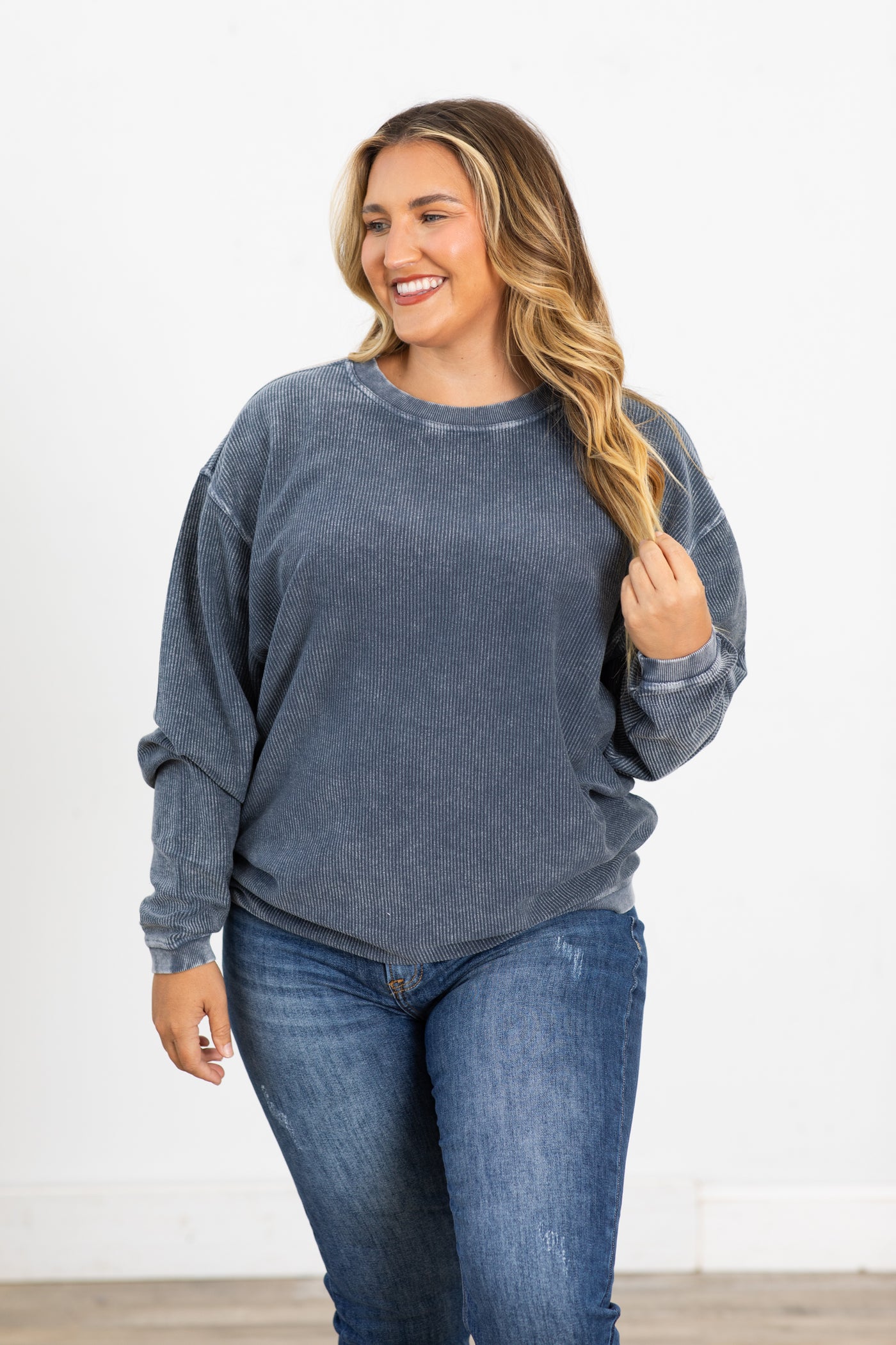 The Casual Comfort Corded Sweatshirt