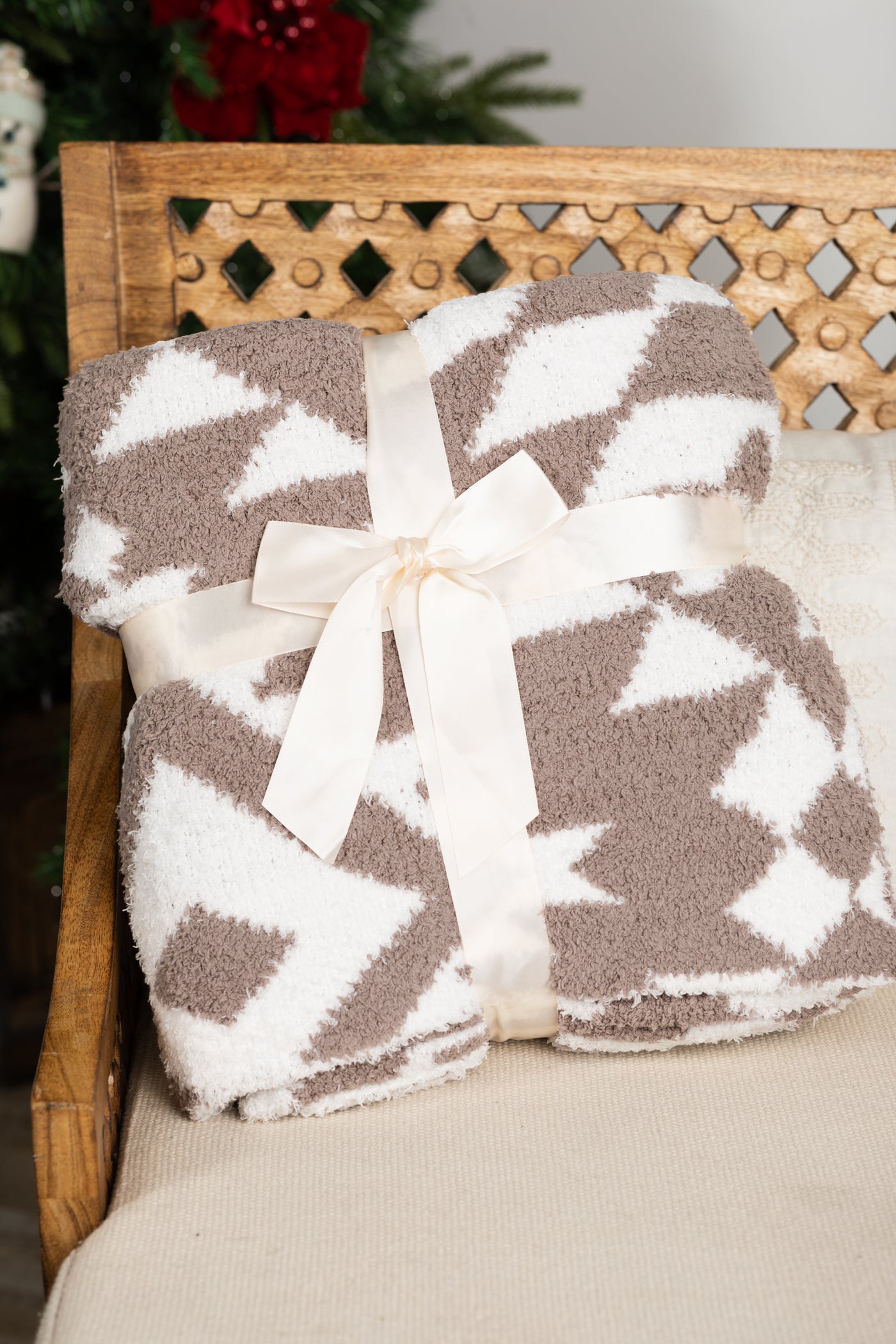 Taupe Aztec Luxury Soft Blanket