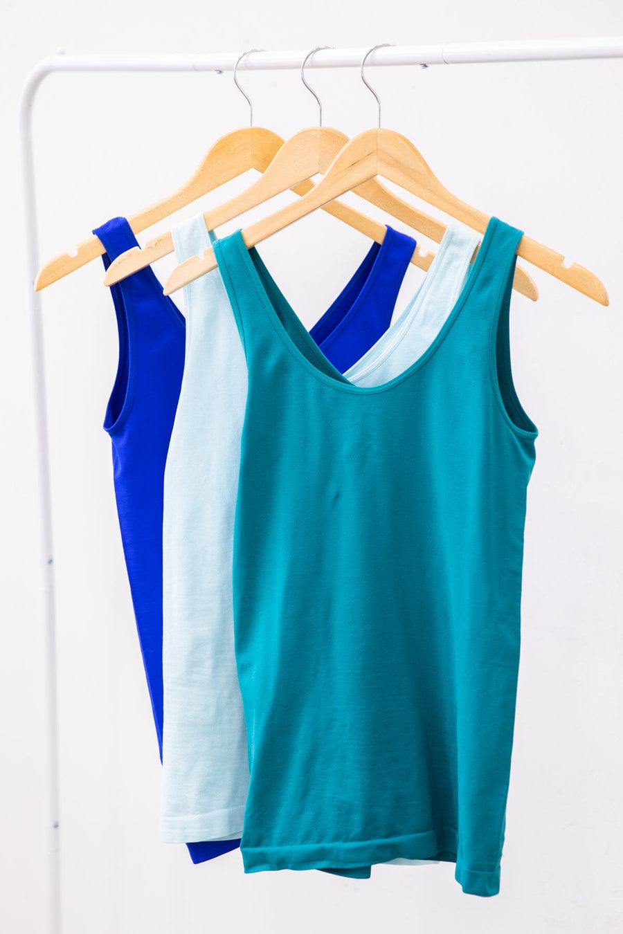 Reversible Seamless Tank Bundle- Blues - Filly Flair