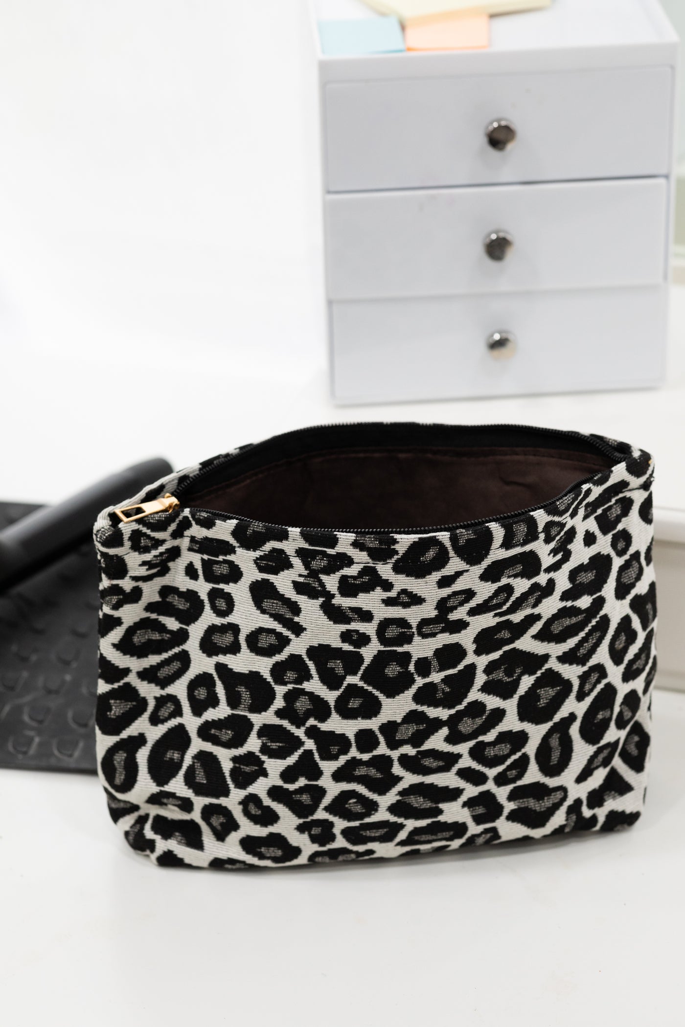 Leopard Canvas Cosmetic Bag