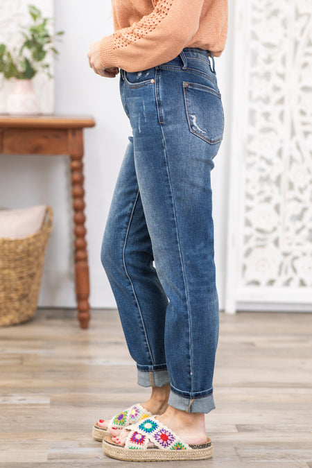 Judy Blue Tummy Control Dark Wash Slim Jeans