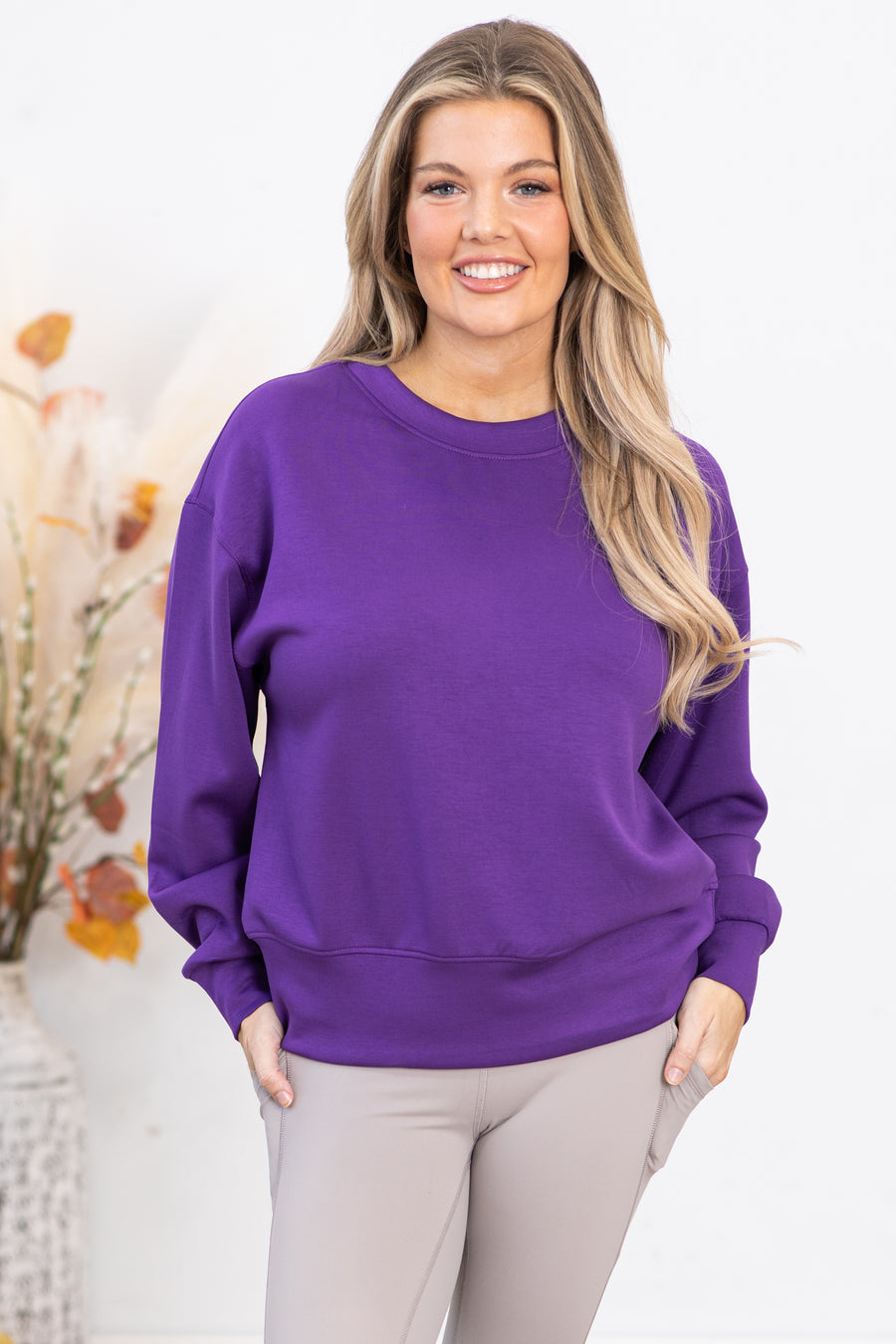 Purple Scuba Sweatshirt