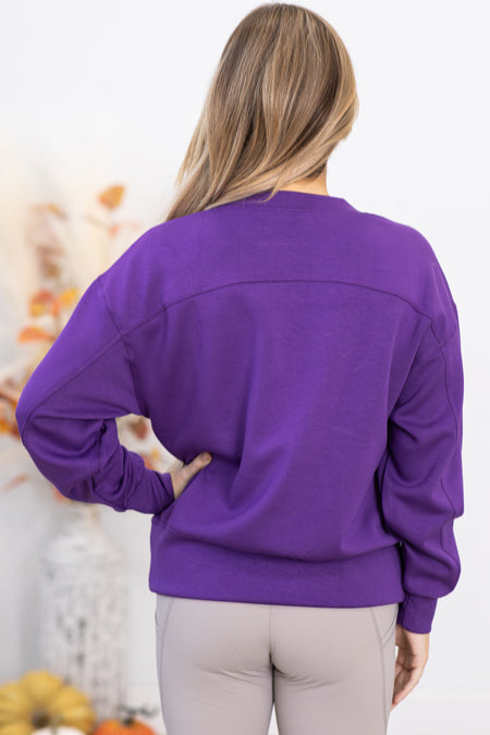 Purple Scuba Sweatshirt