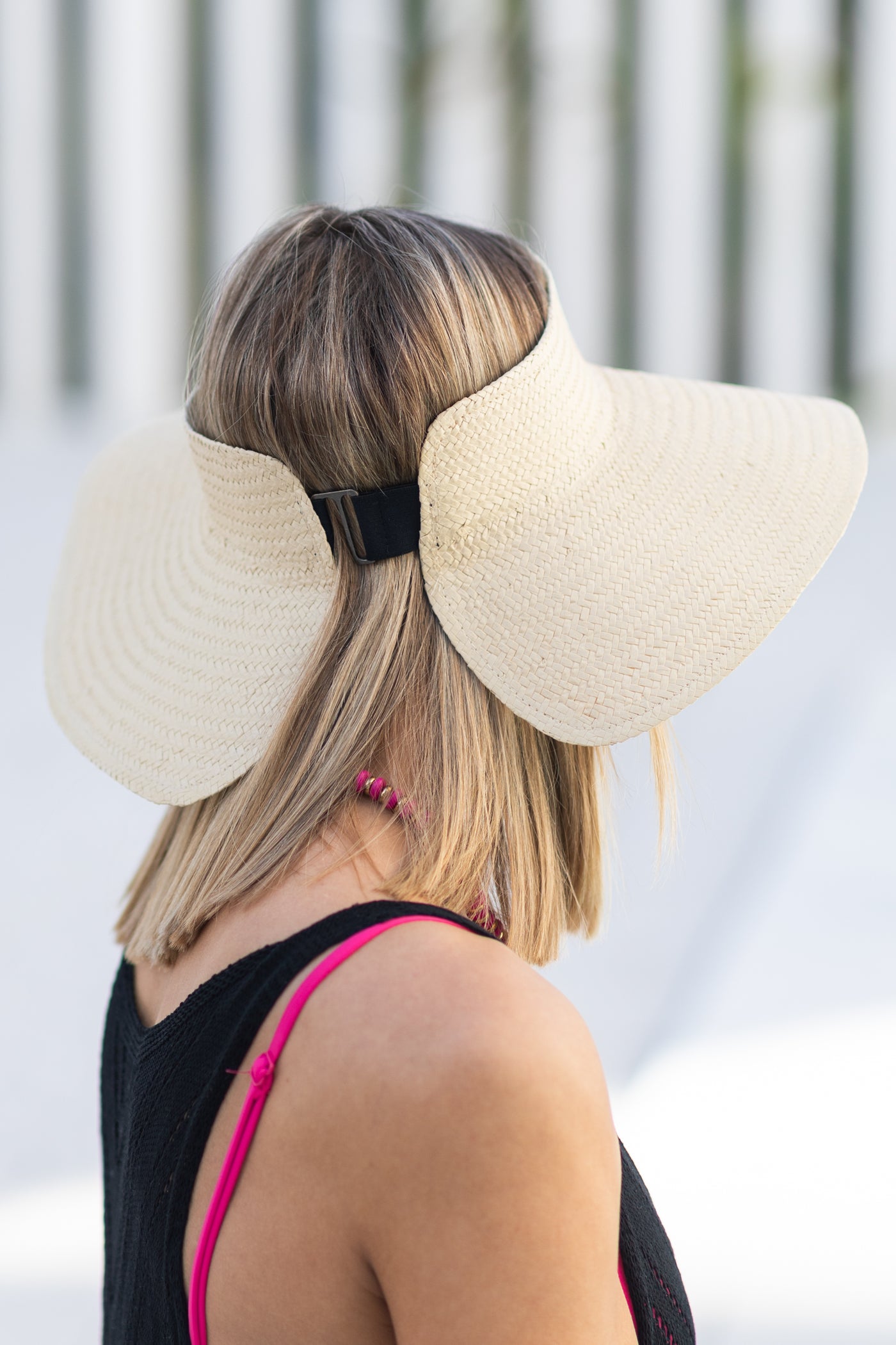 Tight Woven Straw Visor Hat