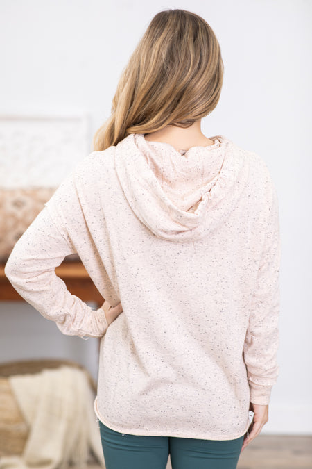 Light Peach Sprinkle Hoodie Top