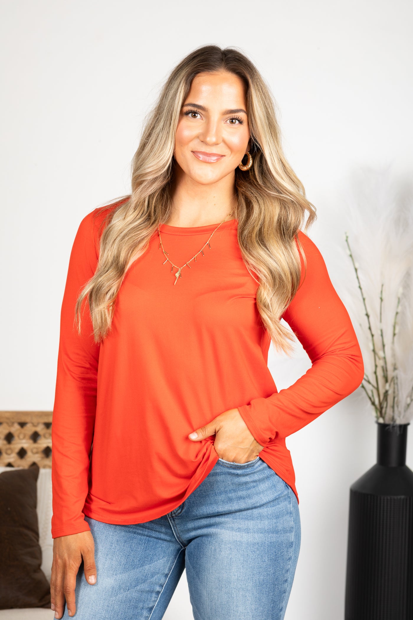 Red Butter Soft Long Sleeve Knit Top