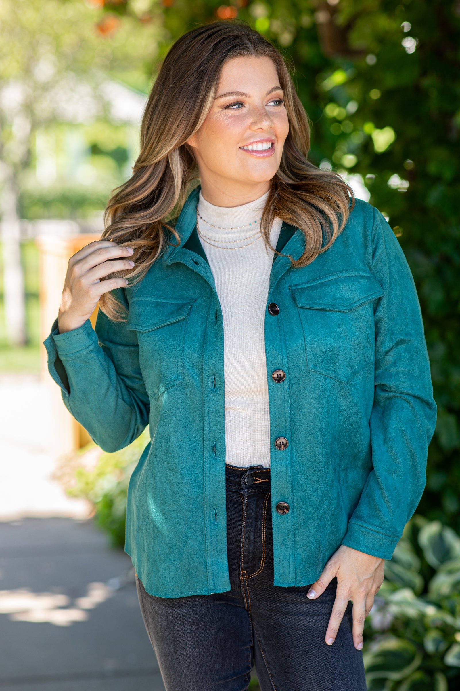 Emerald green hotsell suede jacket