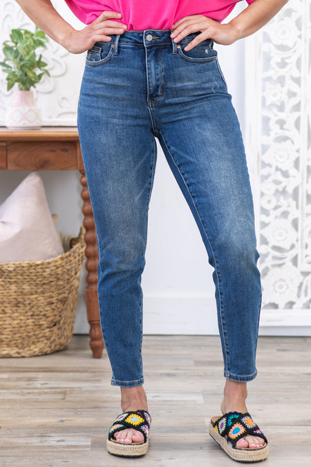 Judy Blue Tummy Control Dark Wash Slim Jeans