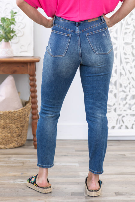 Judy Blue Tummy Control Dark Wash Slim Jeans