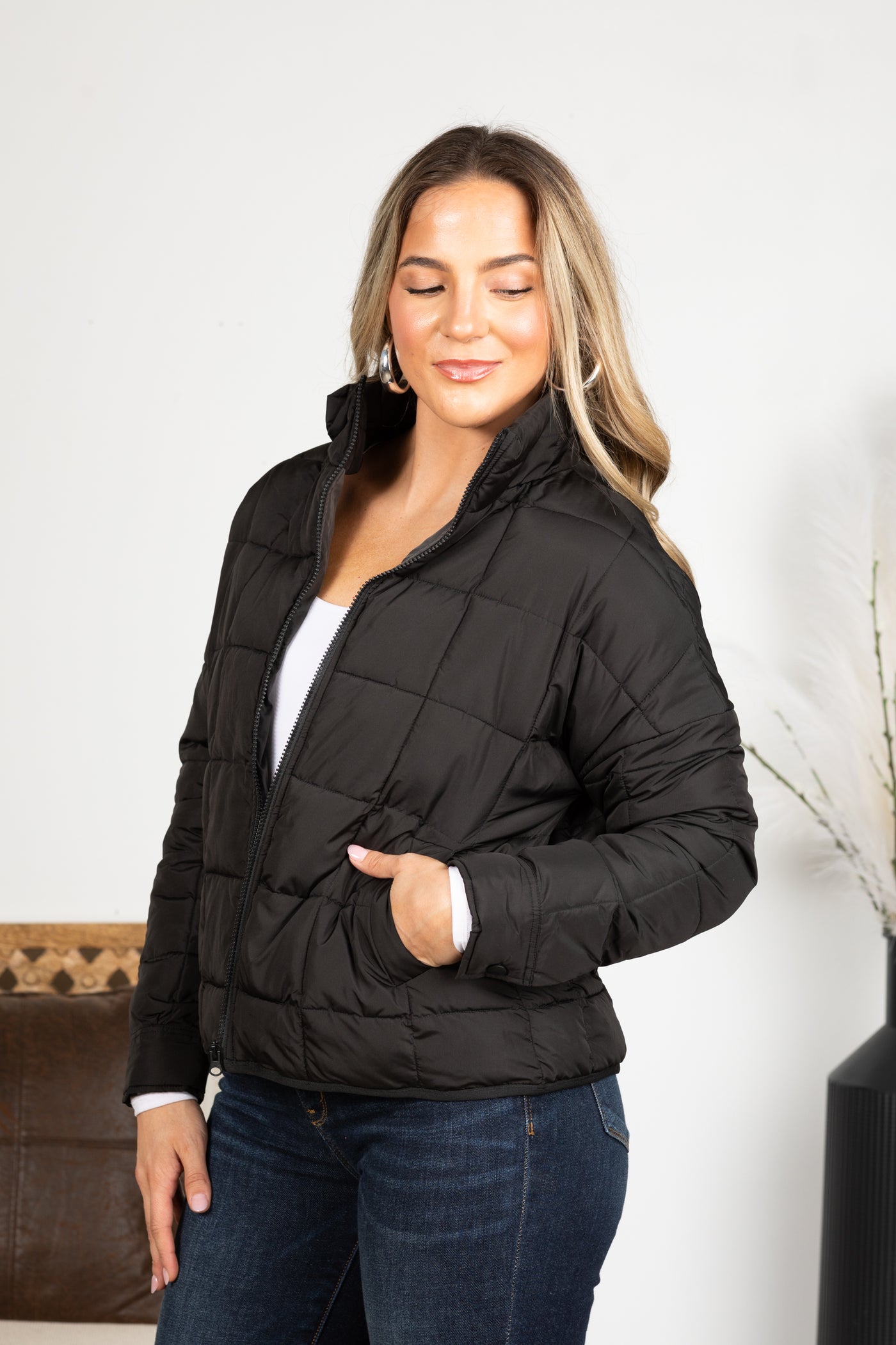 Solid Puffer Padded Jacket