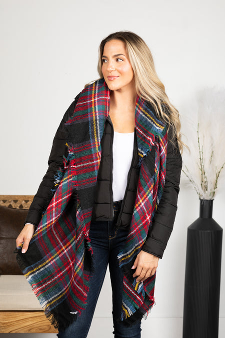 Classic Plaid Blanket Scarf