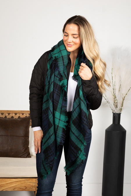 Classic Plaid Blanket Scarf