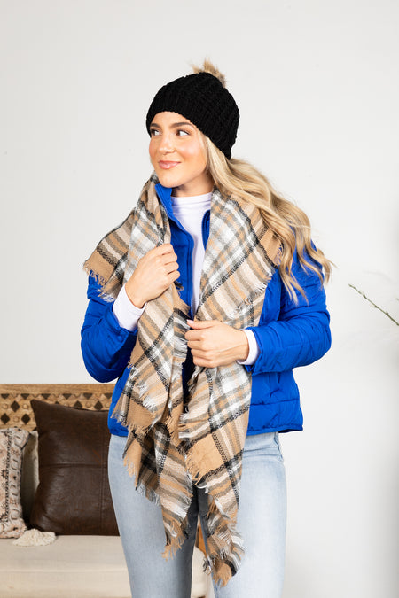 Classic Plaid Blanket Scarf