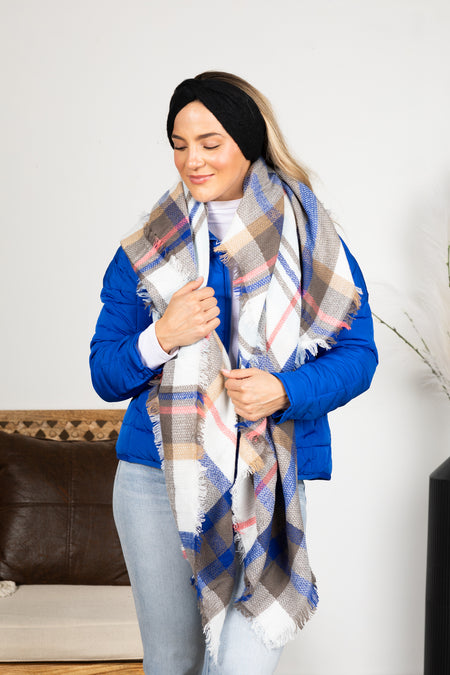 Classic Plaid Blanket Scarf