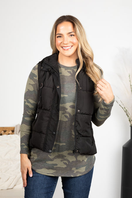 Puffer Vest With Hood