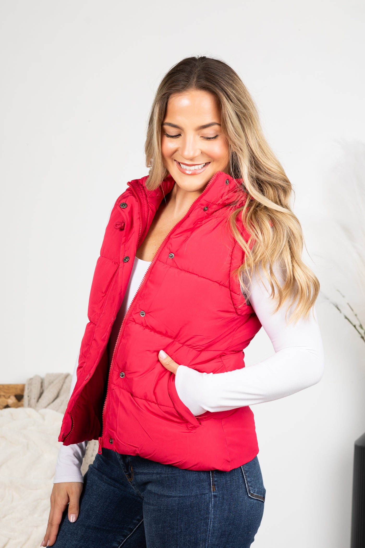 Puffer Vest With Hood