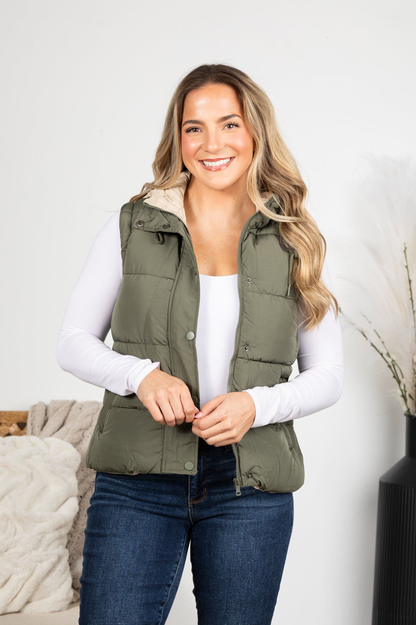 Puffer Vest With Hood