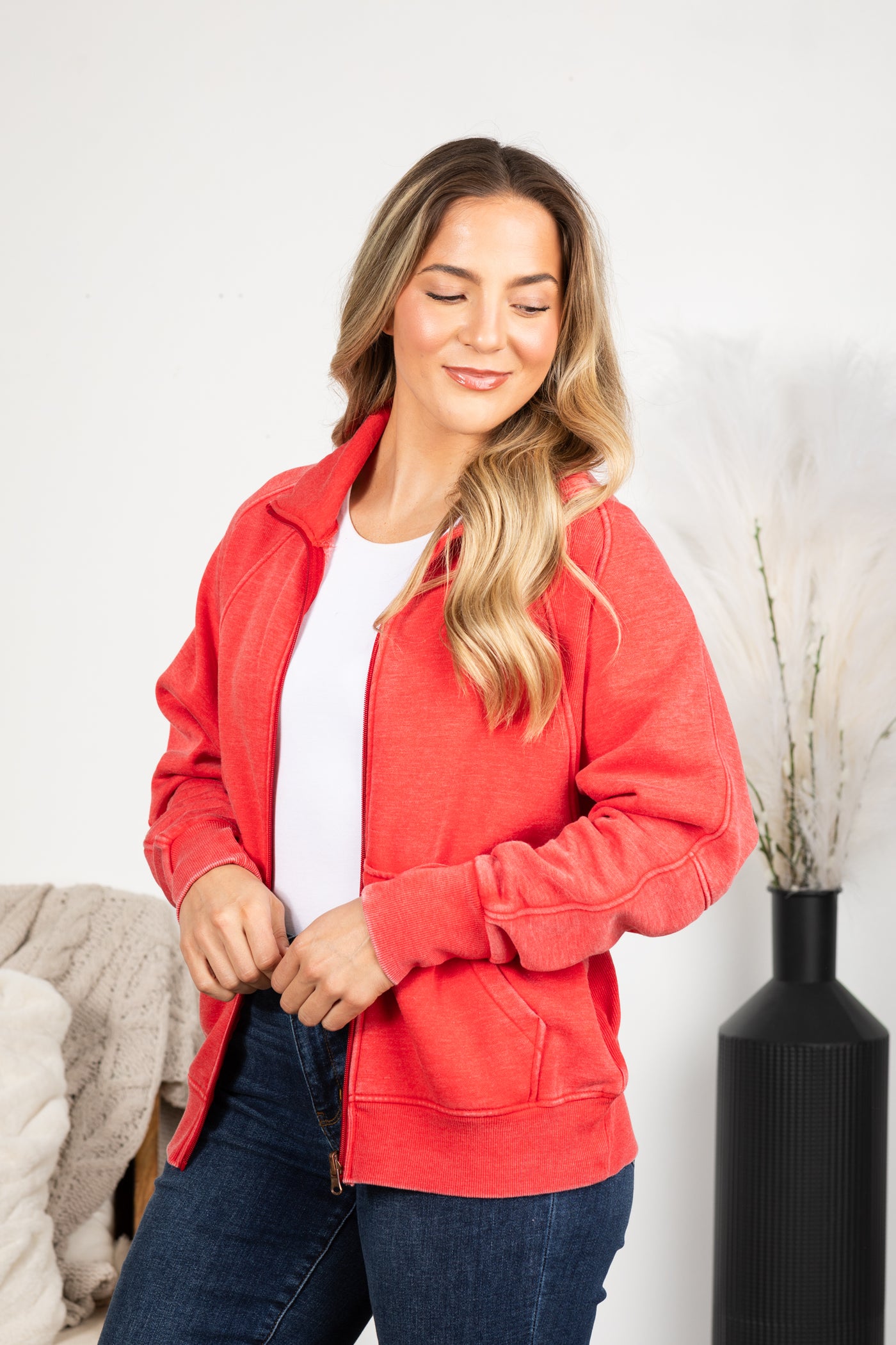 Cozy Campfire Pigment Dyed Fleece Jacket