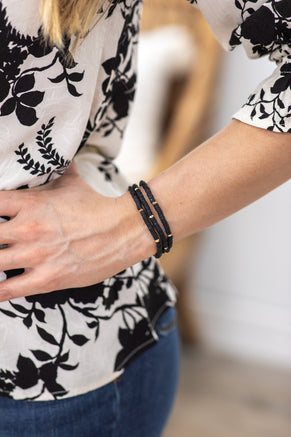 Black and Gold Accents Bracelets