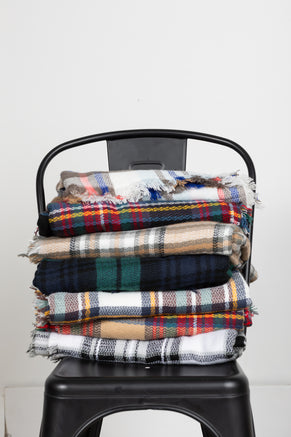 Classic Plaid Blanket Scarf