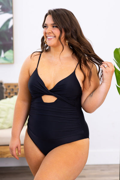 Black Ribbed Tankini Swimsuit Top · Filly Flair