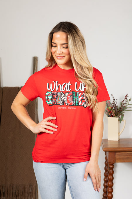 Red What Up Grinches Graphic Tee