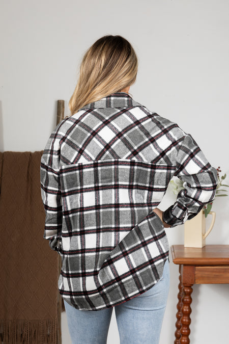 Black And White Plaid Shacket