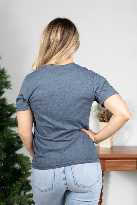 Charcoal Merry Christmas Graphic Tee