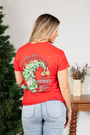 Red Oh Christmas Tree Graphic Tee