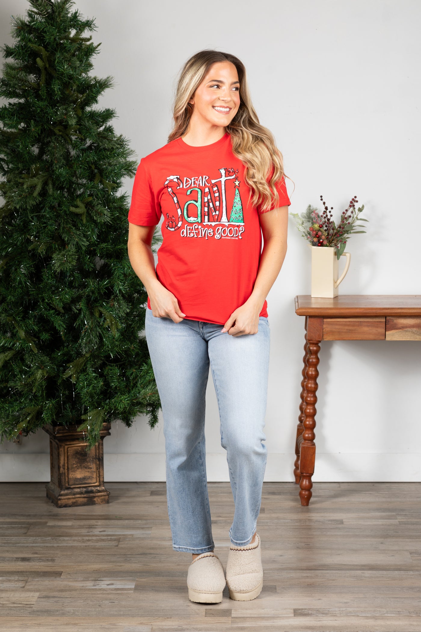 Red Dear Santa Graphic Tee