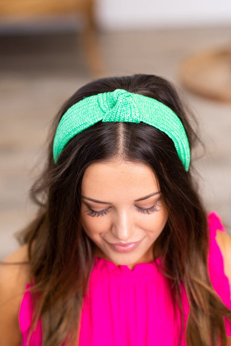 Jade Raffia Knot Headband - Filly Flair