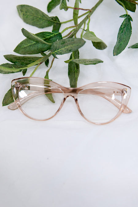 Clear Blue Light Retro Bold Cat Eye Glasses