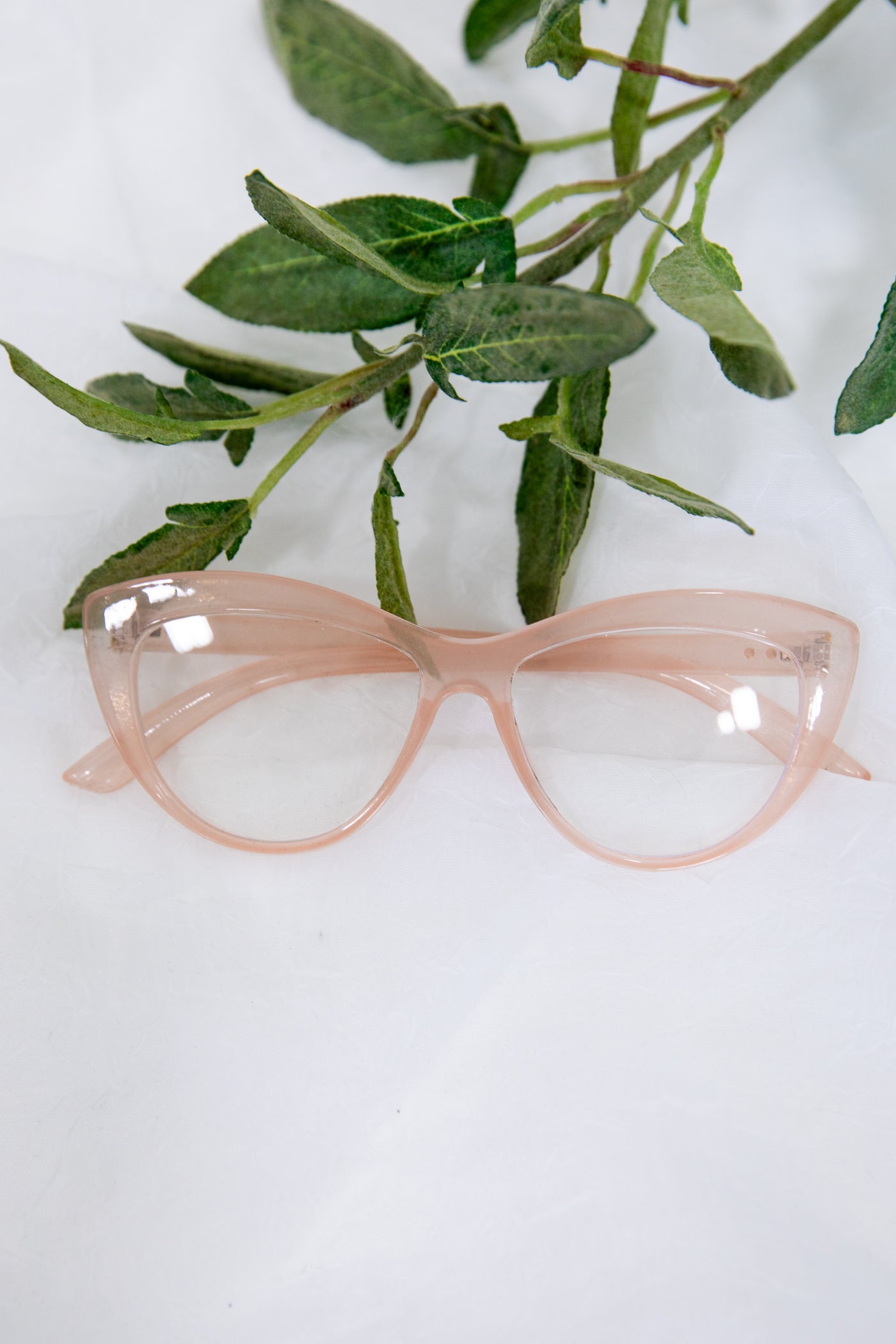 Blush Blue Light Retro Bold Cat Eye Glasses